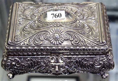 steel repousse jewelry box|Repousse Brass Box .